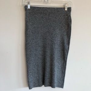 Forever 21 Heather grey ribbed skirt